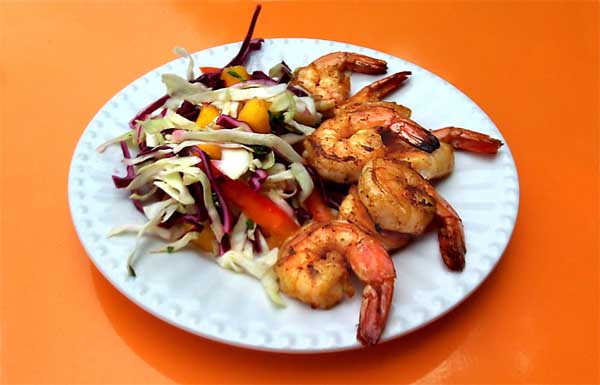 You are currently viewing Grilled Shrimp & Mango Slaw